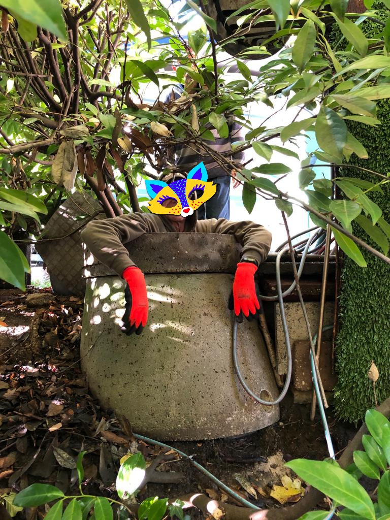 Voller Körpereinsatz beim Arbeitseinsatz!!!